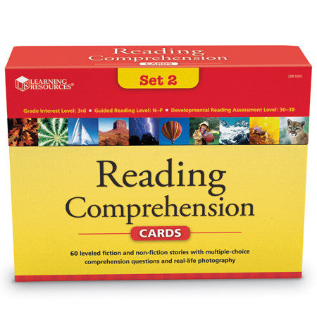 Reading Comprehension Cards Set 2 - Ages 8+ (Grade 3) - iPlayiLearn.co.za