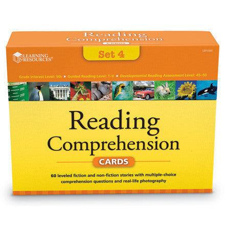 Reading Comprehension Cards Set 4 - Ages 10+ (Grade 5) - iPlayiLearn.co.za