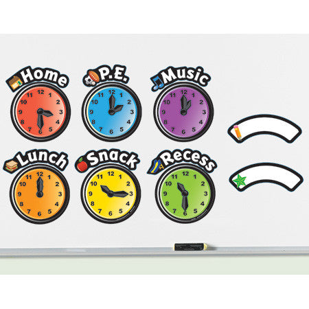 Magnetic Daily Schedule Clocks - iPlayiLearn.co.za