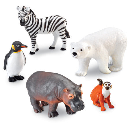 Jumbo Zoo Animals 5pc – PlayingandLearning.co.za