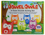 Vowel Owls Sounds Sorting Set - iPlayiLearn.co.za
 - 1