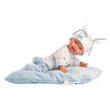 Llorens - Newborn Baby Boy Doll with Cushion, Clothing & Accessories: Bebito 26cm