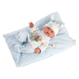 Llorens - Newborn Baby Boy Doll with Cushion, Clothing & Accessories: Bebito 26cm