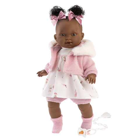 Llorens - Baby Girl Doll with Crying Mechanism, Clothes & Accessories: Diara - 38cm