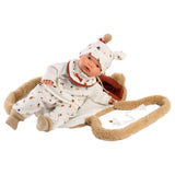 Llorens - Baby Boy Doll with Crying Mechanism & Backpack Carrier: Joel - 38cm