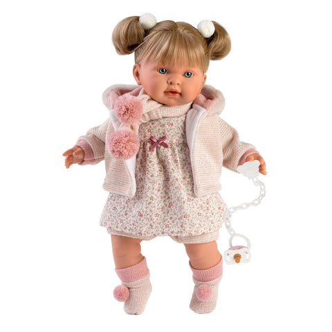Llorens - Baby Girl Doll with Pink Clothing & Accessories: Carla - 42cm