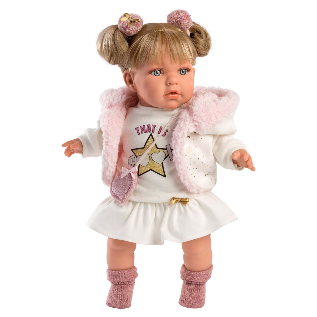 Llorens - Baby Girl Doll Julia with Crying Mechanism, Clothing & Accessories 42cm