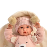 Llorens - Baby Girl Doll with Crying Mechanism, Bear-Themed Blanket, Clothing & Accessories: 36cm