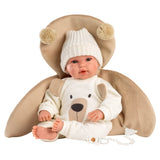 Llorens - Baby Boy Doll with Crying Mechanism, Bear-Themed Blanket, Clothing & Accessories: 36 cm
