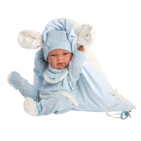 Llorens Dolls: Nico Baby Boy with Light Blue Cushion 40cm