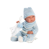 Llorens Dolls: Nico Baby Boy with Light Blue Cushion 40cm