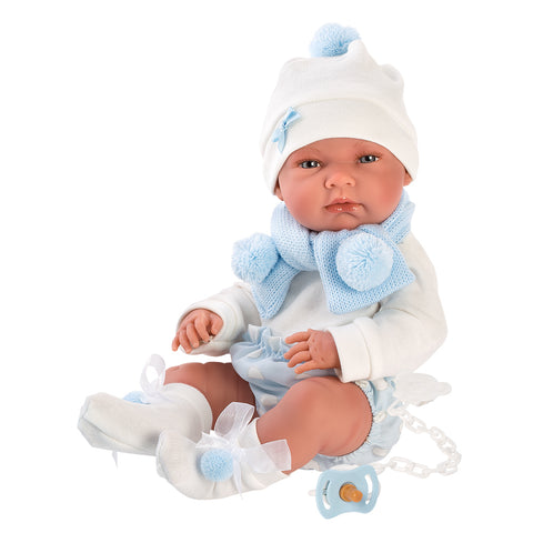 Llorens Doll: Baby Boy Nico with Light Blue Sleeping Bag 40cm