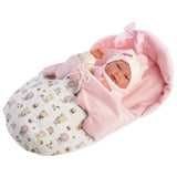 Llorens - Newborn Baby Girl Doll with Deluxe Sleeping Bag, Clothing & Accessories: Nica - 40cm