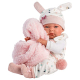 Llorens - Newborn Baby Girl Doll with Hooded Blanket, Clothing & Accessories: Nica - 40cm
