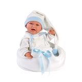 Llorens Dolls: Baby Mime with Laughing Mechanism & Carrycot Swing 40cm