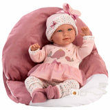 Llorens - Baby Doll with Strapped Carry Cot, Clothing & Accessories Mimi 40cm (Mechanism Optional)