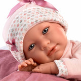 Llorens - Baby Doll with Strapped Carry Cot, Clothing & Accessories Mimi 40cm (Mechanism Optional)