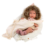 Llorens - Baby Girl Doll with Crying Mechanism, Blanket & Hat: Mimi - 40cm