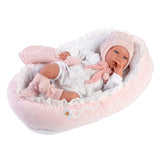 Llorens - Baby Girl Doll with Crying Mechanism, Crib, Clothing & Accessories: Mimi 42cm