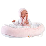 Llorens - Baby Girl Doll with Crying Mechanism, Crib, Clothing & Accessories: Mimi 42cm