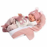 Llorens - Newborn Baby Girl Doll with Hooded Jacket, Clothing & Accessories: Tina - 43cm