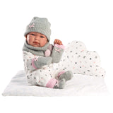Llorens - Newborn Baby Girl Tina with Cloud Inspired Blanket, Clothing & Accessories 43cm