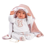 Llorens - Baby Girl Doll with Crying Mechanism, Multi-Functional Blanket, Clothing & Accessories: Tina - 44cm