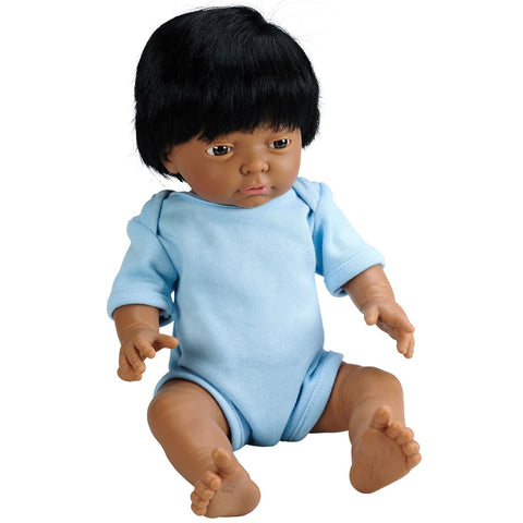 Anatomically Correct Baby Doll with Hair - Indian Boy