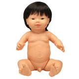 Anatomically Correct Baby Doll with Hair - Asian Boy