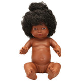 Anatomically Correct Baby Doll with Hair- African Girl