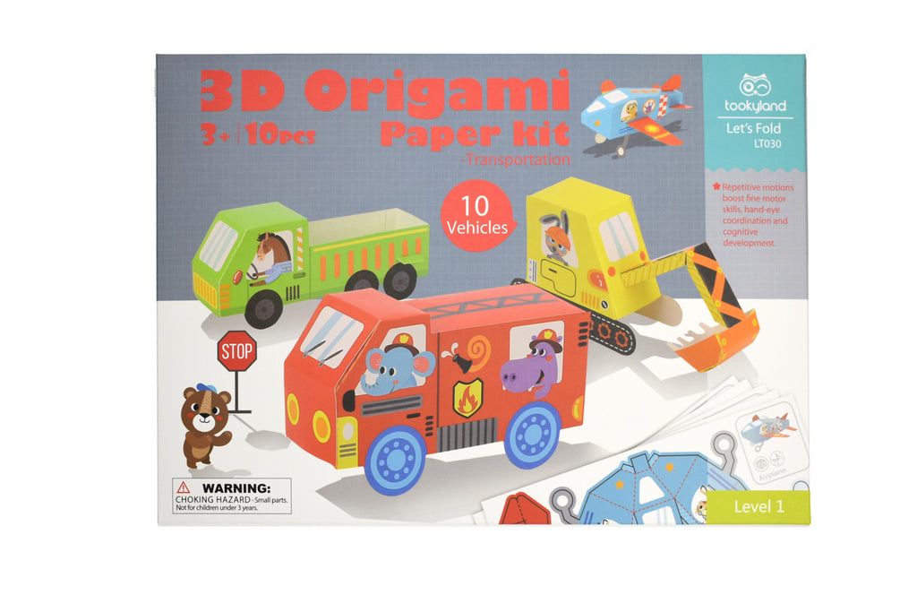 3D Origami Paper Kit: Transportation