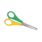 Scissors Left-handed with Ruler on Blade: Yellow & Green 12.5cm 12pc