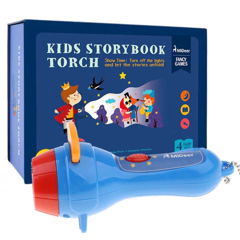 Kids Storybook Torch Mini Story Projector and 4 Fairy-Tales