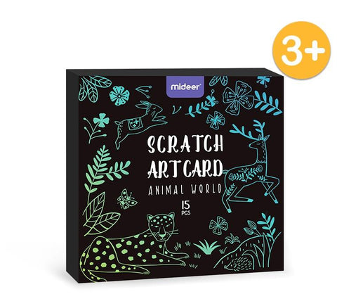 Scratch Art Cards: Animal World 15pc