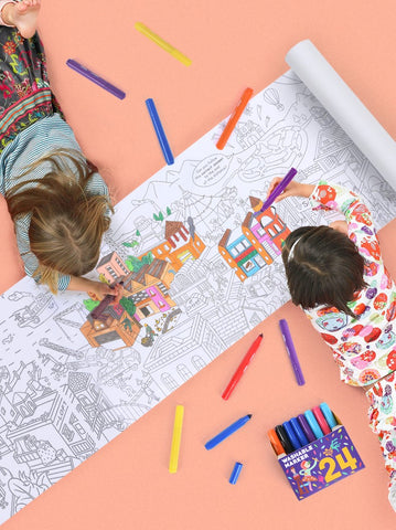 Giant Colouring Roll 10m: Jungle or City Theme