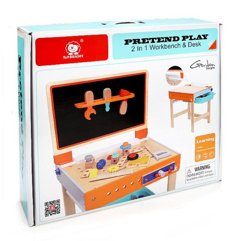 Pretend Play 2 in 1 Workbench Tools Desk