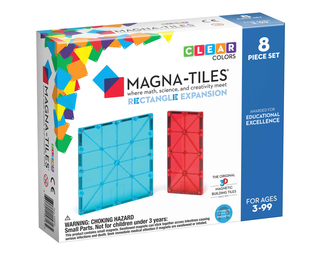 Magna-Tiles® Rectangles 8-Piece Expansion Set
