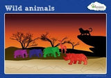 Activity Cards Wild Animal Counters - iPlayiLearn.co.za