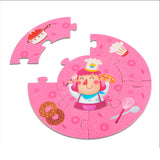 Who Am I? Round Puzzles 30pc (6 x 5pc puzzles)