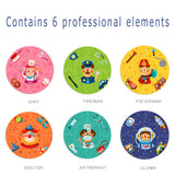 Who Am I? Round Puzzles 30pc (6 x 5pc puzzles)