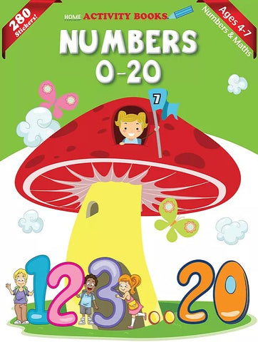 Activity Book with Stickers: Numbers 0 - 20 / Syfers 0 - 20