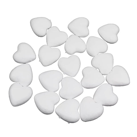 Polystyrene Shapes: Hearts 30mm 20pc