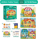 Progressive Puzzle Level 4: Fable Town 3-In-1