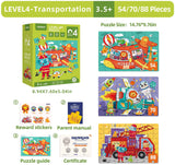 Progressive Puzzle Level 4: Transport 3-In-1