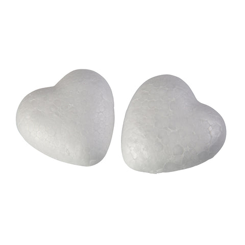 Polystyrene Shapes 50mm Hearts 10pc