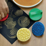 Painting Accessories Rubber Palm Printers: Texture 4pc