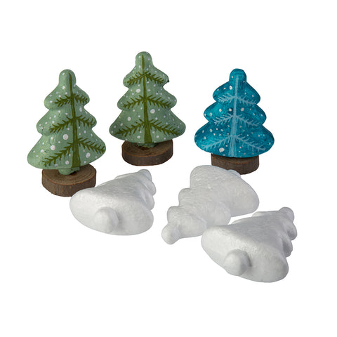Polystyrene Shapes: Christmas Trees 75mm 10pc