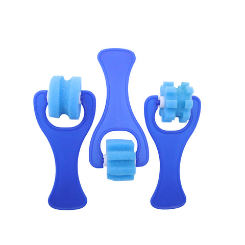 Foam Pattern Rollers Blue 2.5cm 3pc