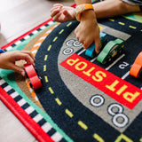 Round the Speedway Race Track Rug & Car Set