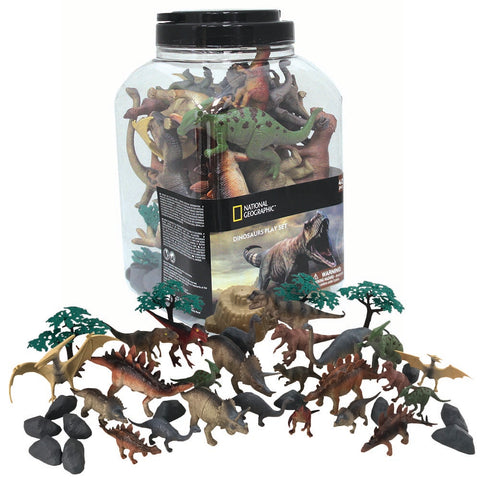 National Geographic Dinosaur Playset 40pc: 24 Figures & 16 Accessories